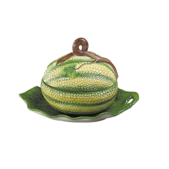 MELON TUREEN AND STAND. SMALL