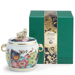 TOBACCO LEAF HEIRLUMINARE FU DOG VESSEL