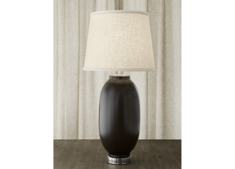 LOZENGE VASE LAMP RED & BLACK