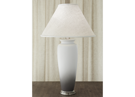 CLASSIC VASE LAMP WHITE & GRAY