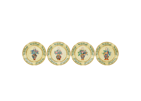 CHING GARDEN DESSERT PLATES S/4