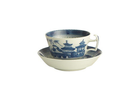 BLUE CANTON LARGE CUP & SAUCER