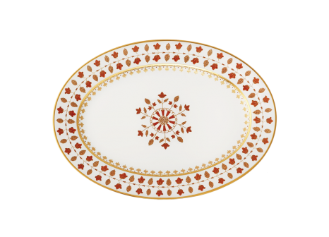 MATIGNON RUST OVAL PLATTER, LARGE