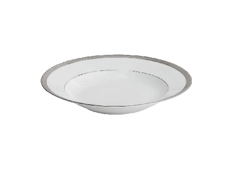 MALMAISON PLATINUM WITH FILET FRENCH RIM SOUP PLATE 