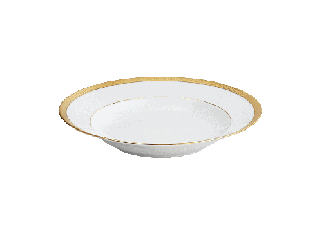 MALMAISON  GOLD  WITH FILET FRENCH RIM SOUP PLATE 