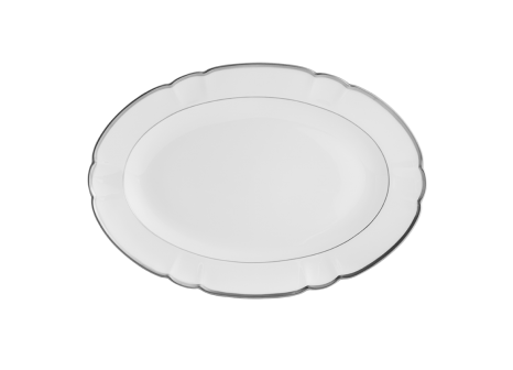COLETTE PLATINUM OVAL PLATTER,  LARGE