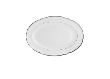 COLETTE PLATINUM  OVAL PLATTER,  SMALL