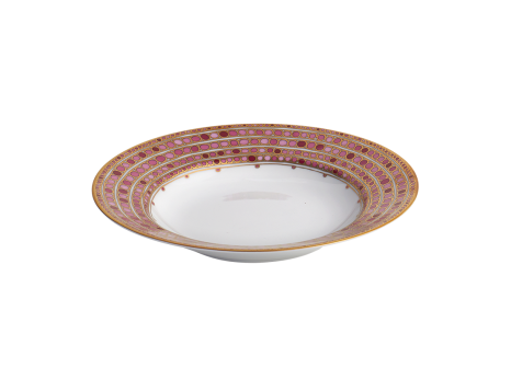 SYRACUSE ROSE FRENCH RIM SOUP PLATE