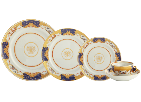 GOLDEN BUTTERFLY 5 PIECE PLACE SETTING
