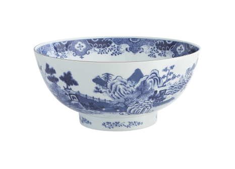 NATIONAL TRUST BLUE & WHITE PUNCH BOWL