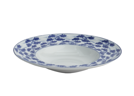 BLUE SHOU RIM SOUP PLATE