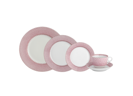 PINK LACE 5PC PLACE SETTING