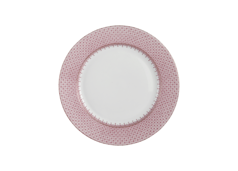 PINK LACE DESSERT PLATE