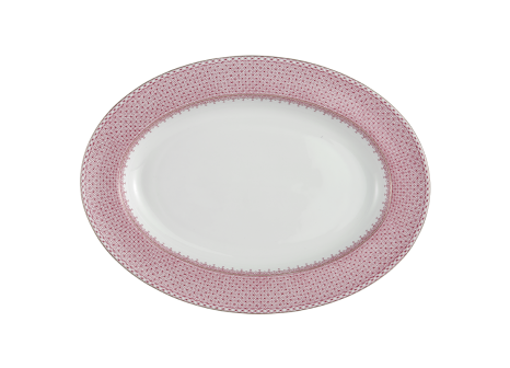 PINK LACE OVAL PLATTER