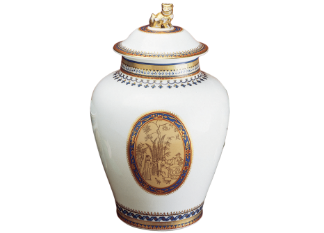 CHINOISE BLUE GINGER JAR, LARGE
