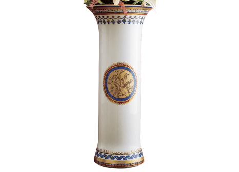 CHINOISE BLUE TRUMPET VASE