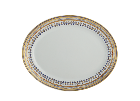 CHINOISE BLUE 14'' OVAL PLATTER