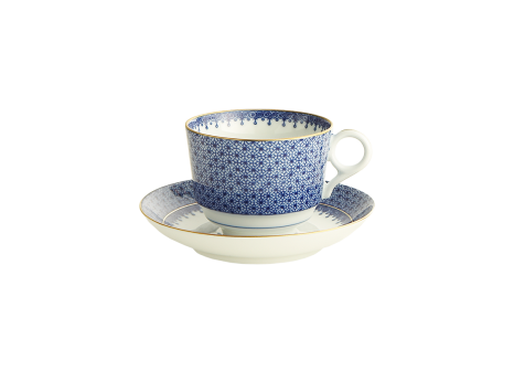 BLUE LACE TEA CUP & SAUCER