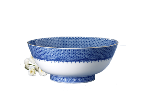 BLUE LACE ROUND BOWL