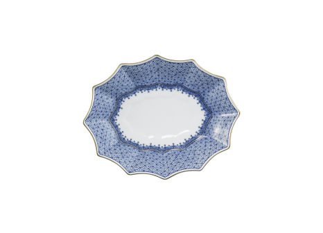 BLUE LACE FLUTED TRAY, MEDIUM