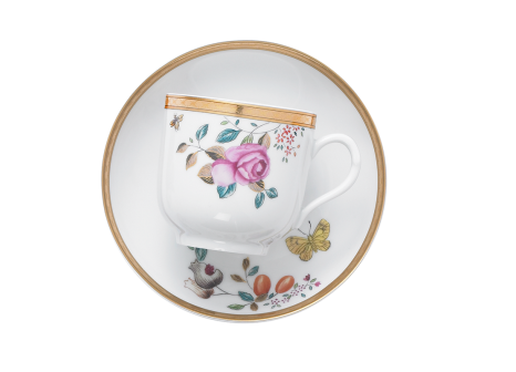 LOWESTOFT GARDEN CUP&SAUCER 