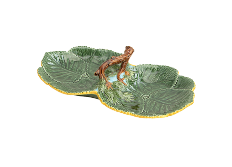 LEAF PLATE WITH NUTS, DOUBLE