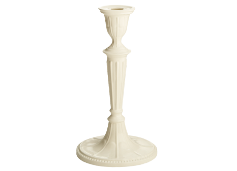 WHITE OVAL CANDLESTICK