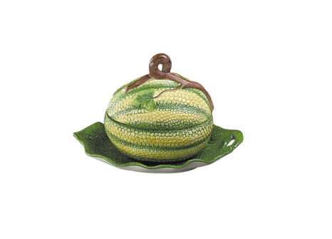 MELON TUREEN AND STAND. SMALL