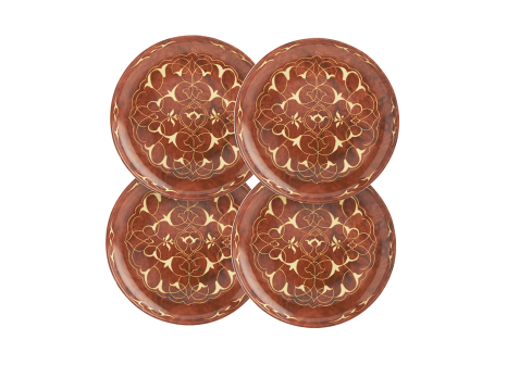 ALHAMRA WALNUT BURL CANAPES, SET OF FOUR