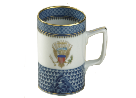 INDIGO WAVE MUG WITH EAGLE