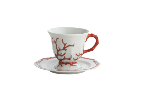 BARRIERA CORALLINA RED TEA CUP & SAUCER