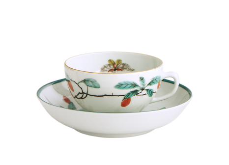 FAMILLE VERTE TEA CUP & SAUCER