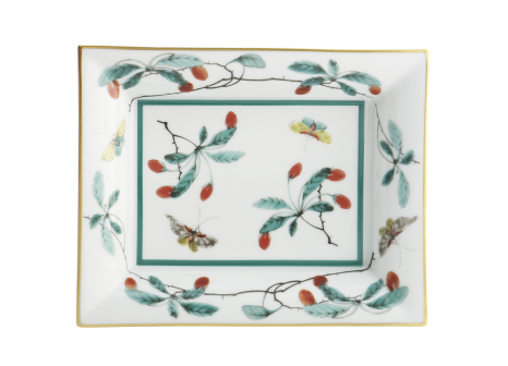 FAMILLE VERTE RECTANGULAR TRAY LARGE 