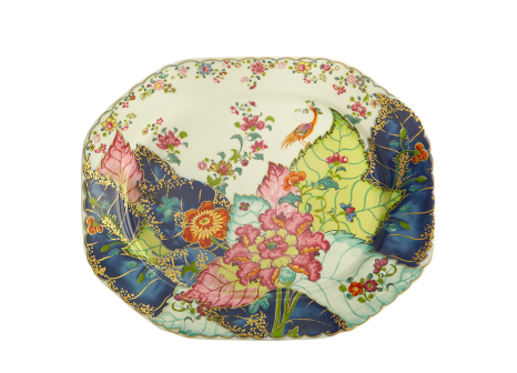 TOBACCO LEAF OCTAGONAL PLATTER 15''