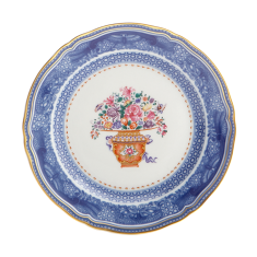 MANDARIN BOUQUET DESSERT PLATE W/CENTER